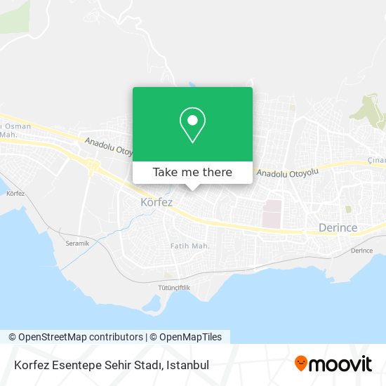 Korfez Esentepe Sehir Stadı map
