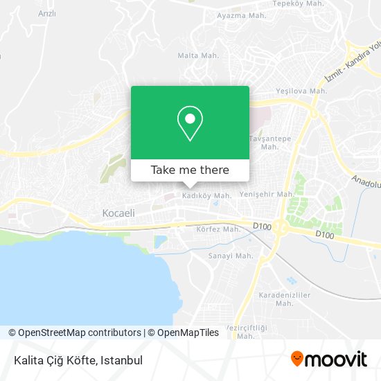 Kalita Çiğ Köfte map