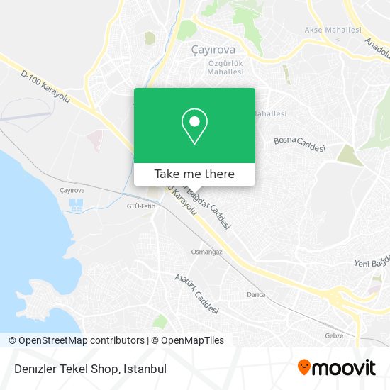 Denızler Tekel Shop map