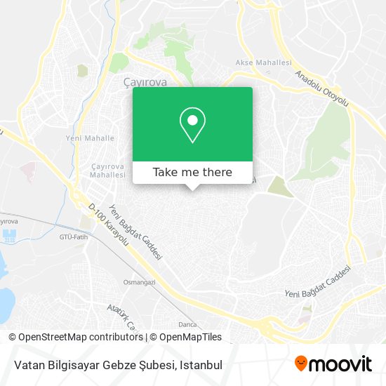 Vatan Bilgisayar Gebze Şubesi map