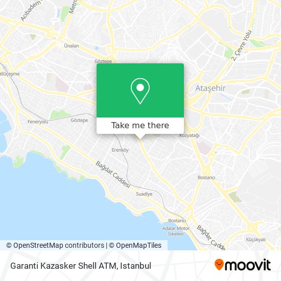 Garanti Kazasker Shell ATM map