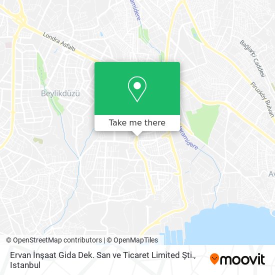 Ervan İnşaat Gida Dek. San ve Ticaret Limited Şti. map
