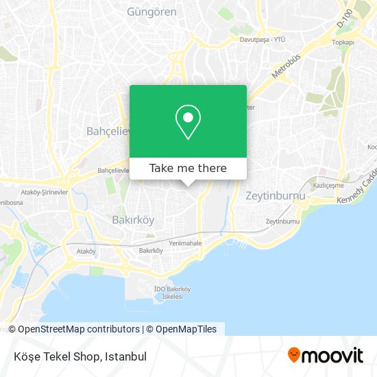 Köşe Tekel Shop map