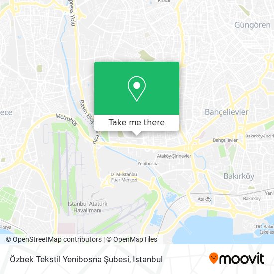 Özbek Tekstil Yenibosna Şubesi map