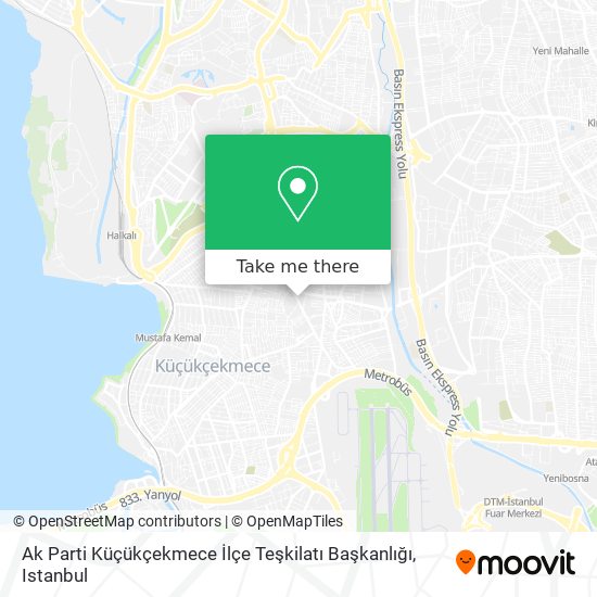 Ak Parti Küçükçekmece İlçe Teşkilatı Başkanlığı map