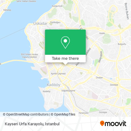 Kayseri Urfa Karayolu map
