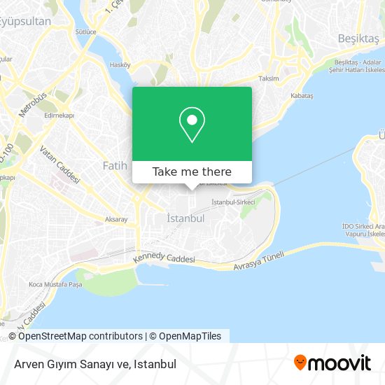 Arven Gıyım Sanayı ve map