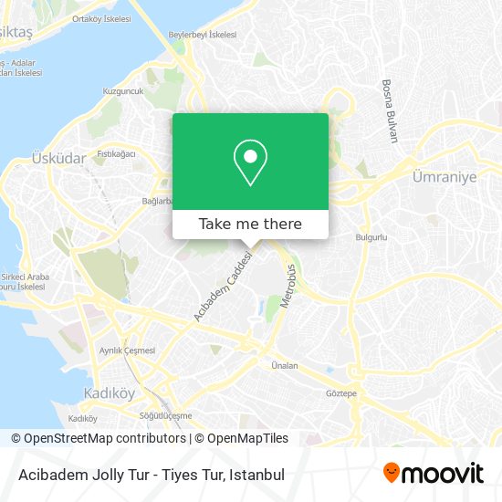 Acibadem Jolly Tur - Tiyes Tur map