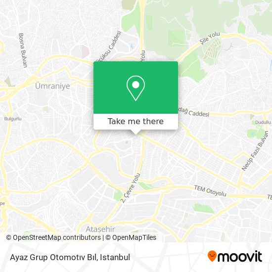 Ayaz Grup Otomotıv Bıl map