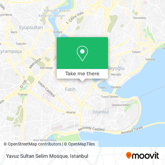 Yavuz Sultan Selim Mosque map