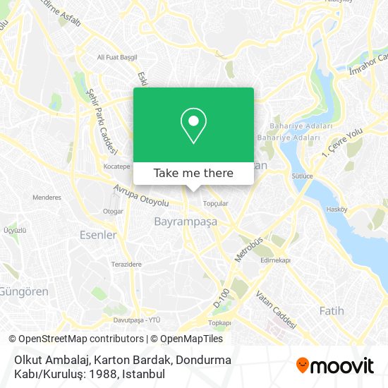 Olkut Ambalaj, Karton Bardak, Dondurma Kabı / Kuruluş: 1988 map