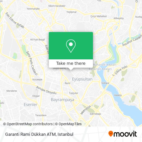 Garanti Rami Dükkan ATM map