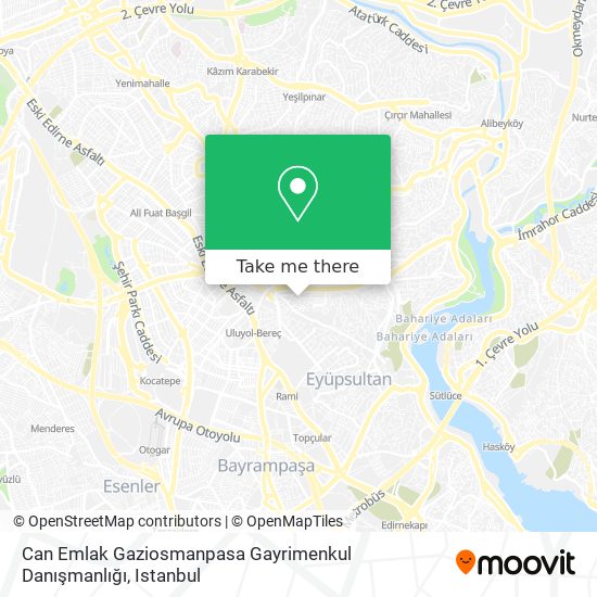 Can Emlak Gaziosmanpasa Gayrimenkul Danışmanlığı map