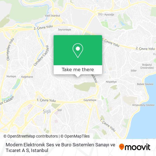 Modern Elektronık Ses ve Buro Sıstemlerı Sanayı ve Tıcaret A S map