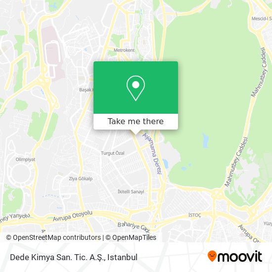 Dede Kimya San. Tic. A.Ş. map