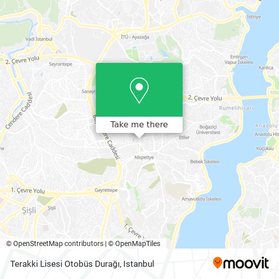 Terakki Lisesi Otobüs Durağı map