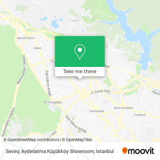 Sevinç Aydınlatma Küçükköy Showroom map