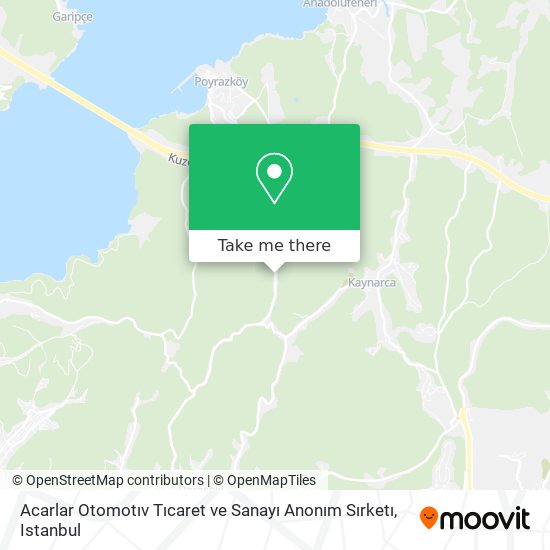 Acarlar Otomotıv Tıcaret ve Sanayı Anonım Sırketı map