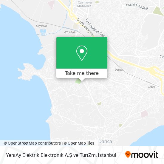 Yeni̇Ay Elektri̇k Elektroni̇k A.Ş ve Turi̇Zm map