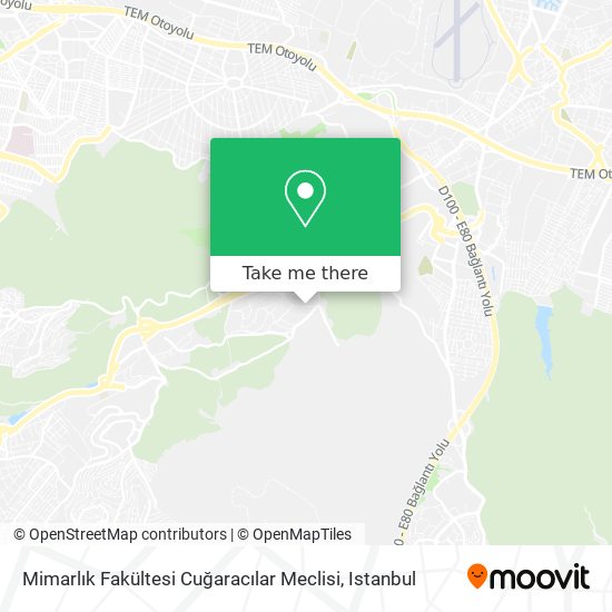 Mimarlık Fakültesi Cuğaracılar Meclisi map