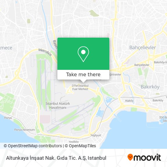 Altunkaya İnşaat Nak. Gıda Tic. A.Ş map