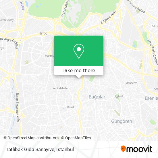 Tatlıbak Gıda Sanayıve map