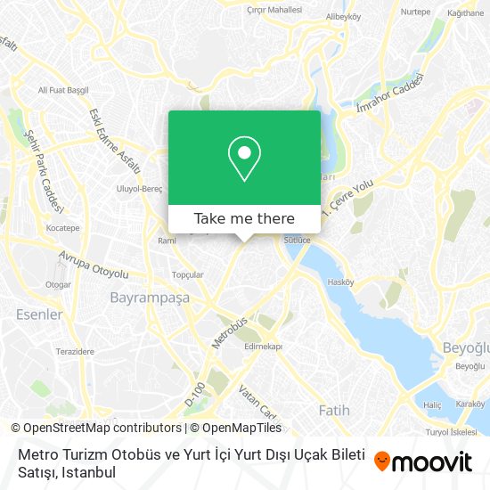 Metro Turizm Otobüs ve Yurt İçi Yurt Dışı Uçak Bileti Satışı map