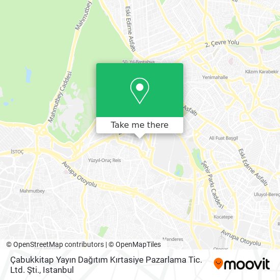 Çabukkitap Yayın Dağıtım Kırtasiye Pazarlama Tic. Ltd. Şti. map