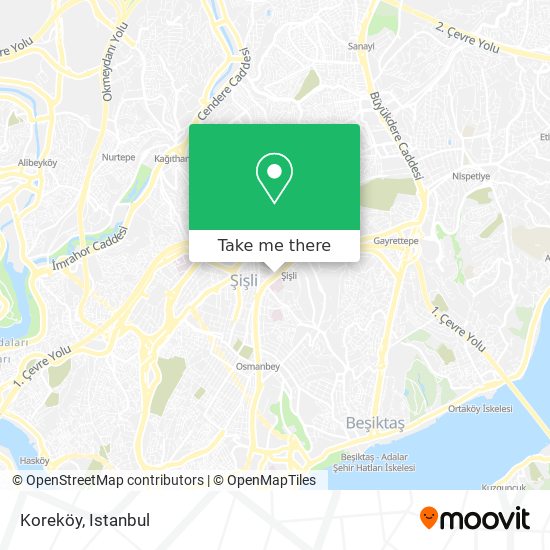 Koreköy map