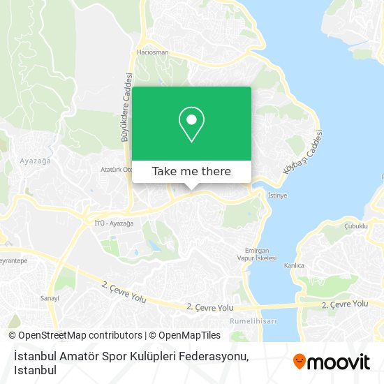 İstanbul Amatör Spor Kulüpleri Federasyonu map