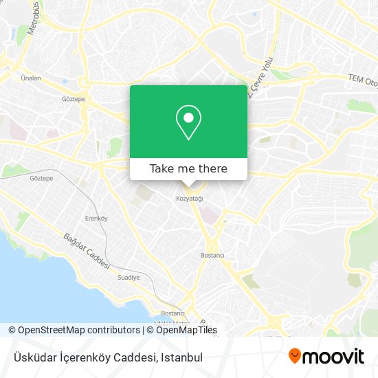 Üsküdar İçerenköy Caddesi map