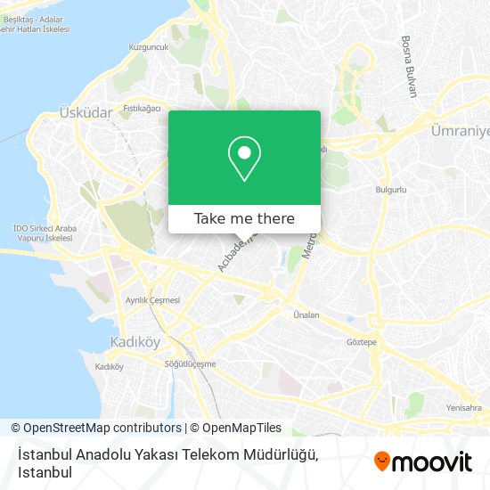 İstanbul Anadolu Yakası Telekom Müdürlüğü map