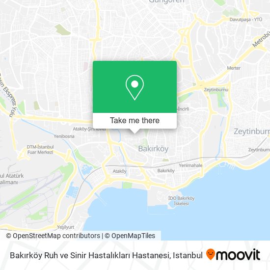 Bakırköy Ruh ve Sinir Hastalıkları Hastanesi map