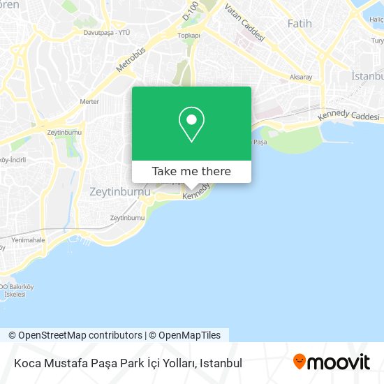 Koca Mustafa Paşa Park İçi Yolları map