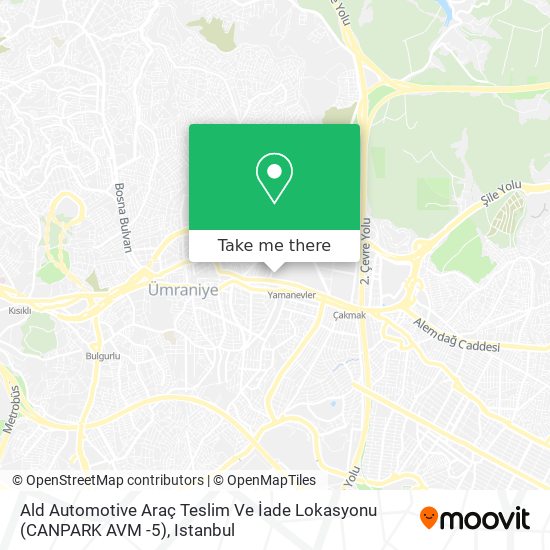 Ald Automotive Araç Teslim Ve İade Lokasyonu (CANPARK AVM -5) map