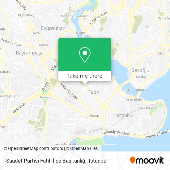 Saadet Partisi Fatih İlçe Başkanliğı map