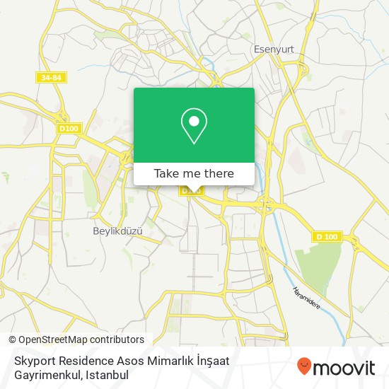 Skyport Residence Asos Mimarlık İnşaat Gayrimenkul map