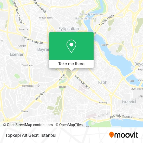 Topkapi Alt Gecit map