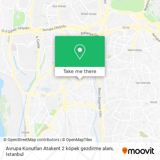 Avrupa Konutları Atakent 2 köpek gezdirme alanı map