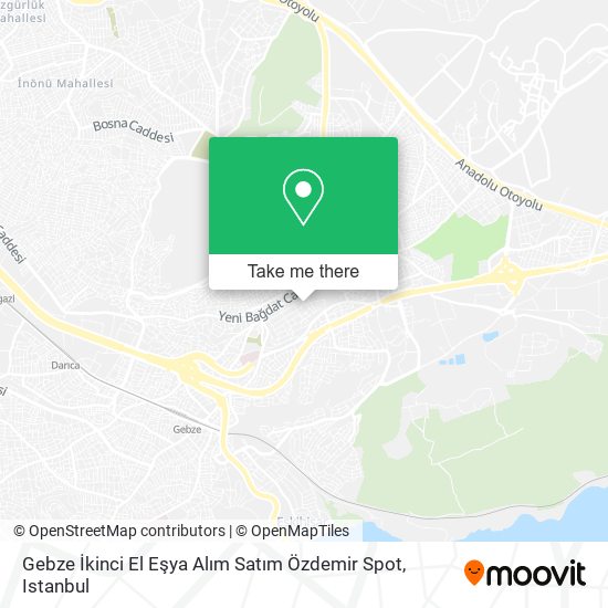 Gebze İkinci El Eşya Alım Satım Özdemir Spot map