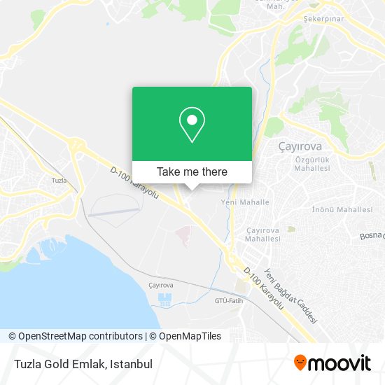 Tuzla Gold Emlak map