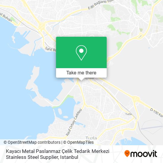 Kayacı Metal Paslanmaz Çelik Tedarik Merkezi Stainless Steel Supplier map