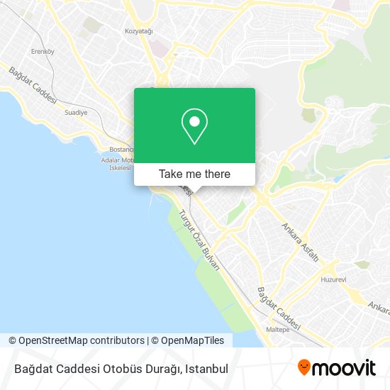 Bağdat Caddesi Otobüs Durağı map