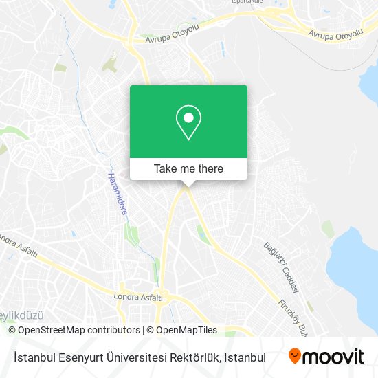 İstanbul Esenyurt Üniversitesi Rektörlük map
