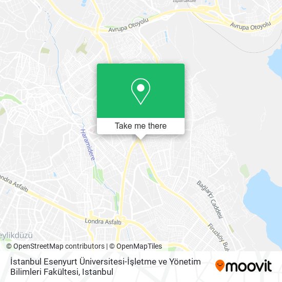İstanbul Esenyurt Üniversitesi-İşletme ve Yönetim Bilimleri Fakültesi map
