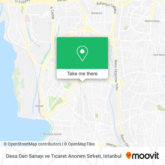 Desa Derı Sanayı ve Tıcaret Anonım Sırketı map