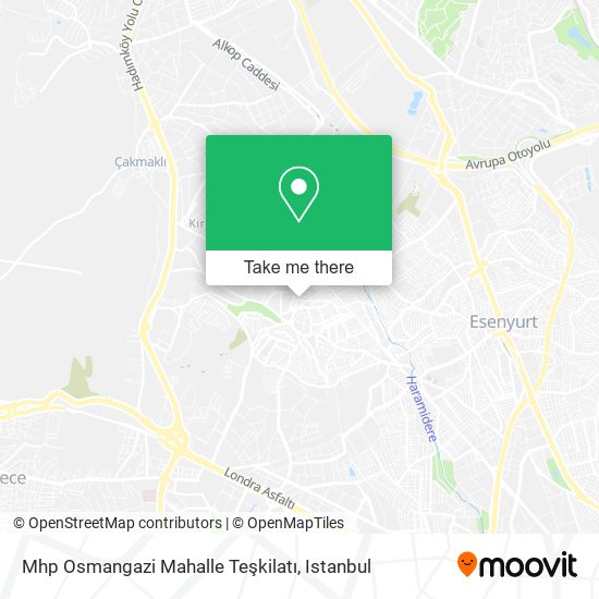 Mhp Osmangazi Mahalle Teşkilatı map