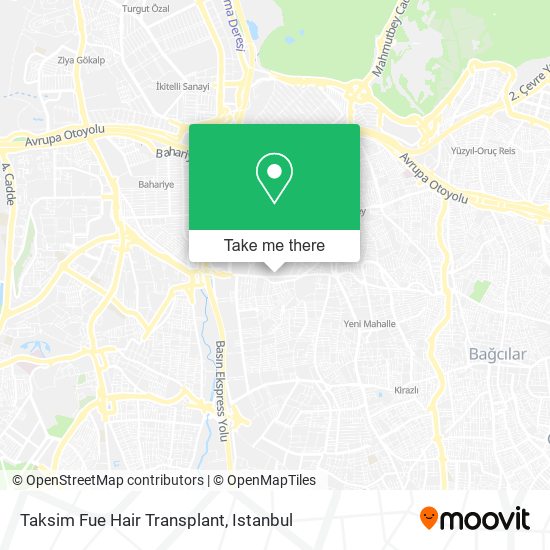 Taksim Fue Hair Transplant map