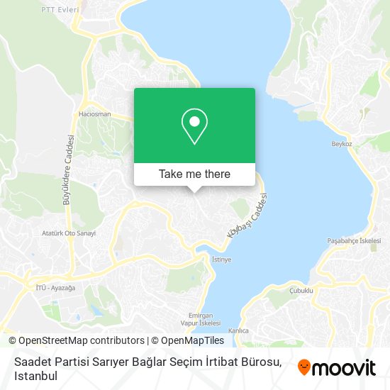 Saadet Partisi Sarıyer Bağlar Seçim İrtibat Bürosu map