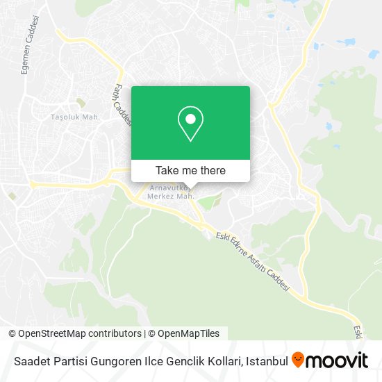 Saadet Partisi Gungoren Ilce Genclik Kollari map